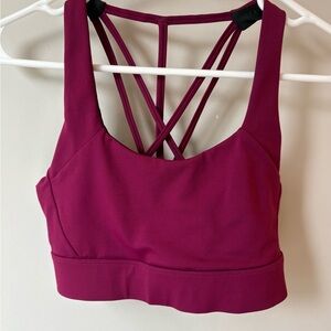 ZYIA Strappy Back Sports Bra - Deep Red